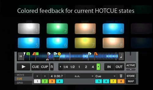 Maschine Jam HOT CUE colored feedback states Traktor Pro